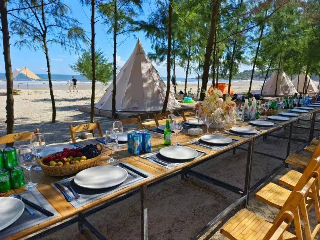 中秋海边2天游:去惠东海边轻奢营地,电音派对,下午茶,海上桨板,沙滩