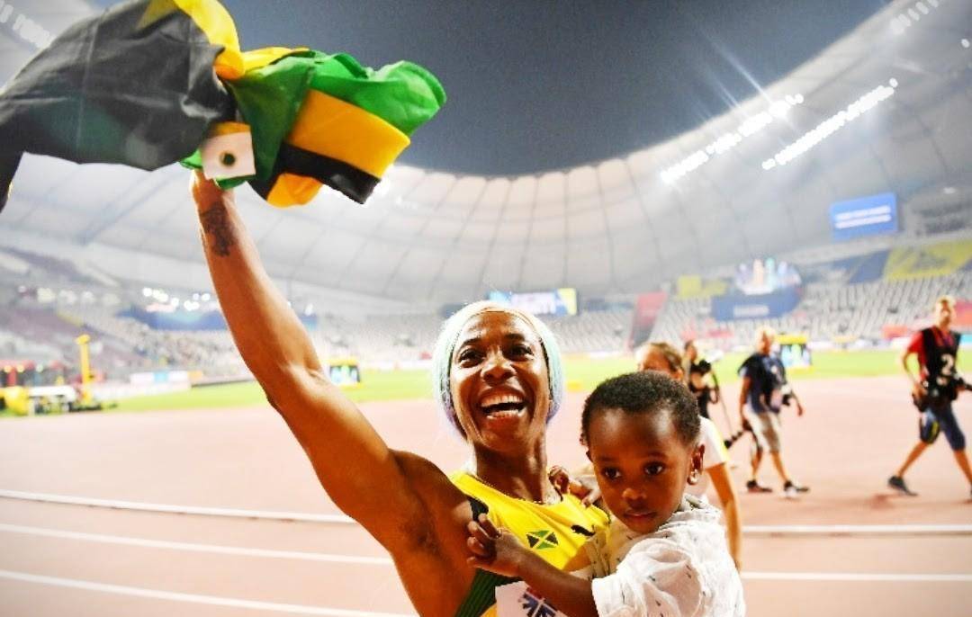 当今世界田坛许多名将都拥有自己的孩子,博尔特的女儿将满一岁,弗雷泽