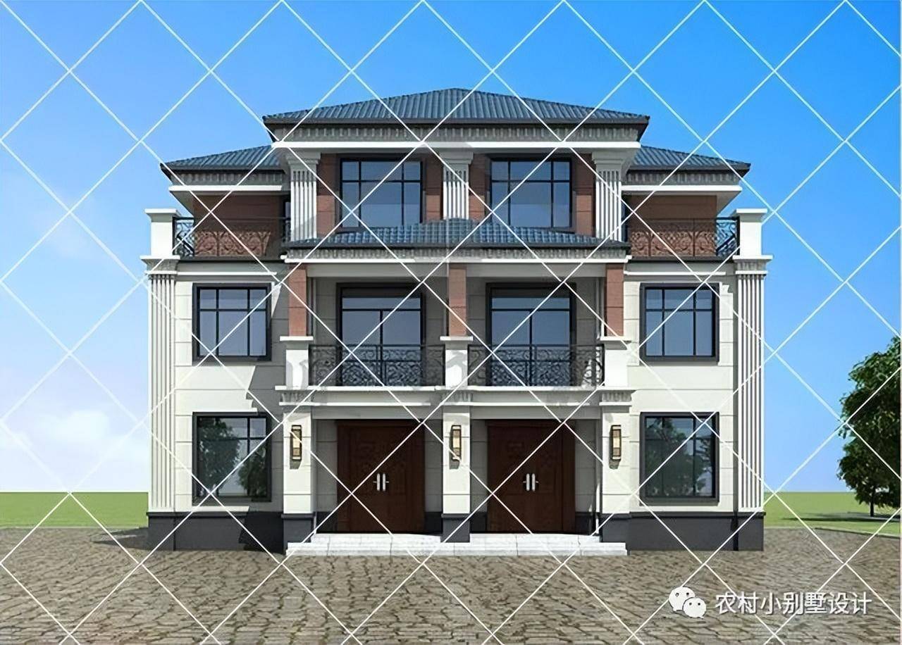 18套火爆的新中式双拼别墅,兄弟住一起,携手奔小康_农村_金九银_风格