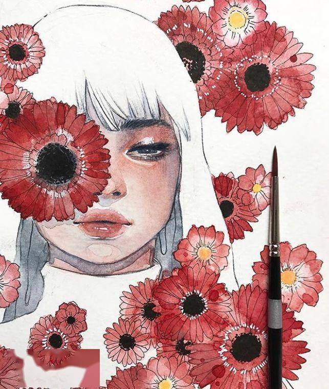 时尚插画风格探索|kelogsloops笔下沉睡的忧郁灵魂和墨蓝色的畅想