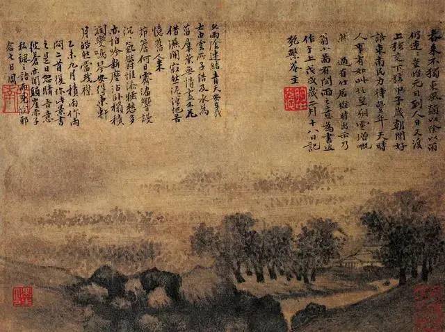 看看明代的传世山水名画，感受青绿山水画的表现技法！_搜狐网