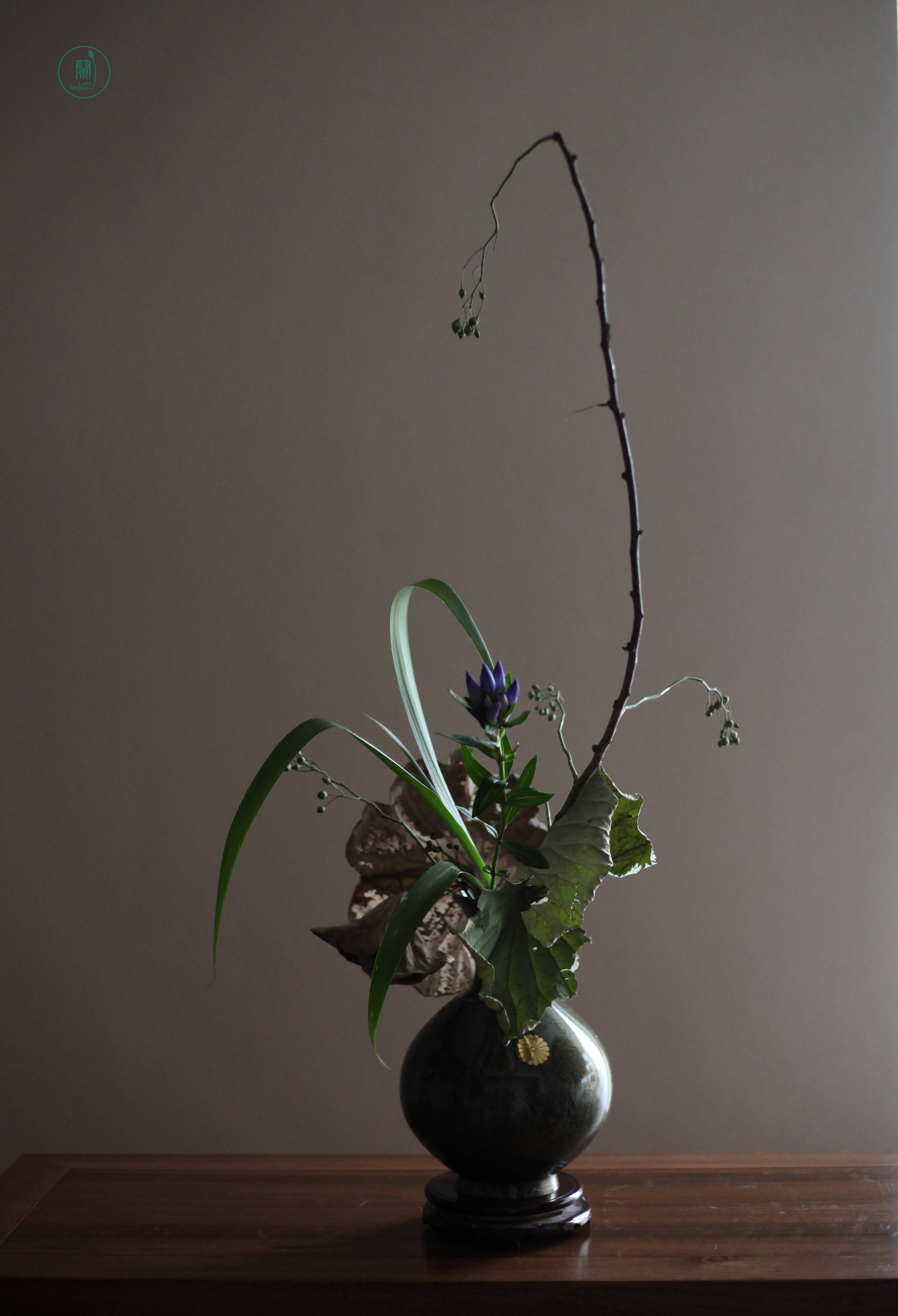 西安小原流花道培训|秋意花道的表达