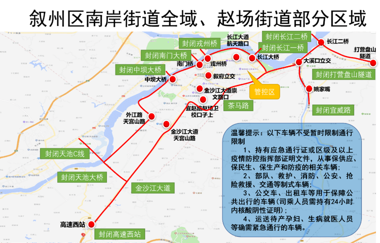 注意 翠屏区 叙州区 三江新区这些区域实施交通管制 宜宾 防控 疫情