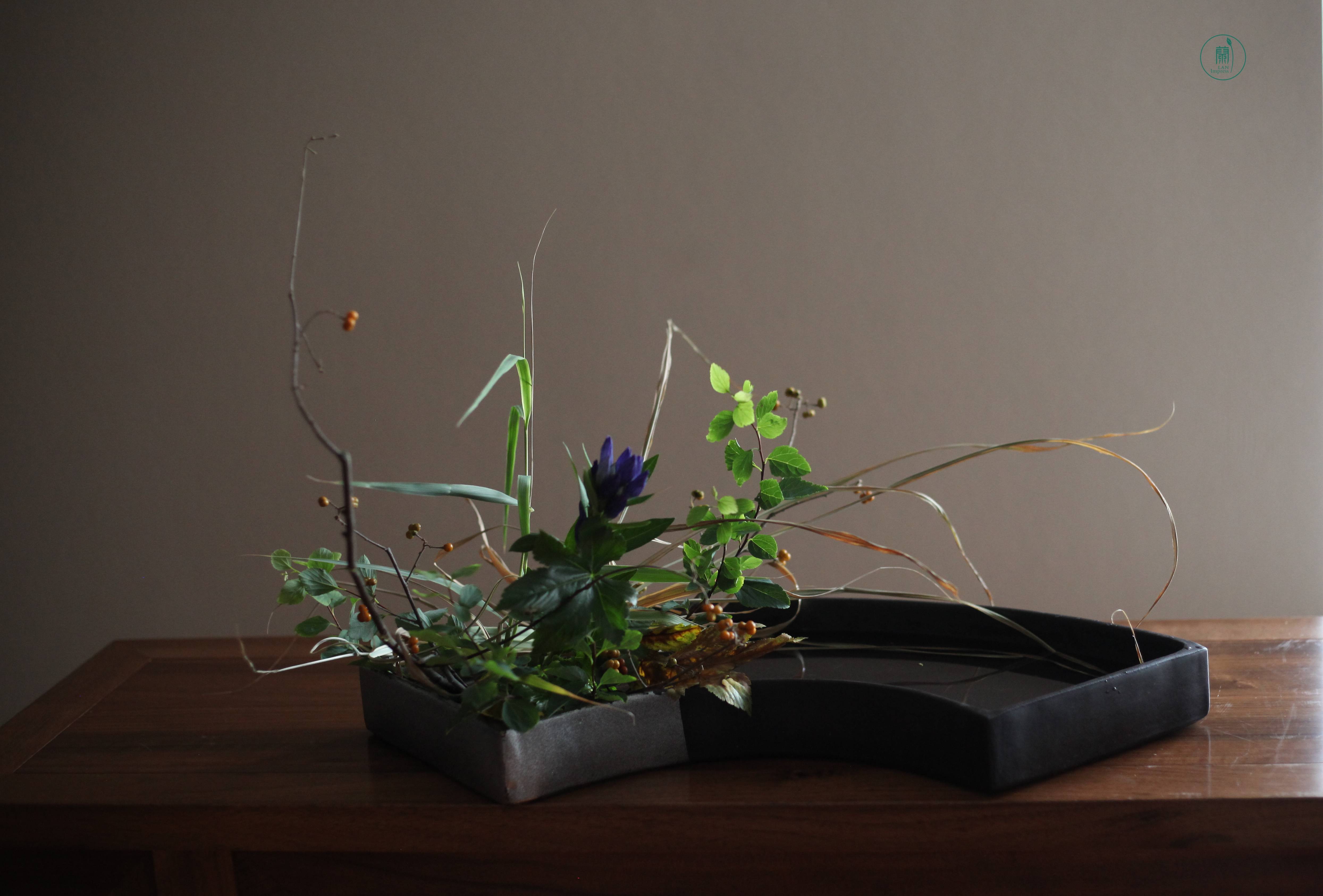 西安小原流花道培训|秋意花道的表达