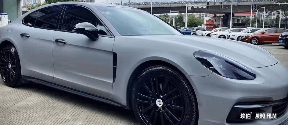 保时捷埃伯改色膜pet消光纳多灰,越看越耐看_保时捷埃伯_纳多