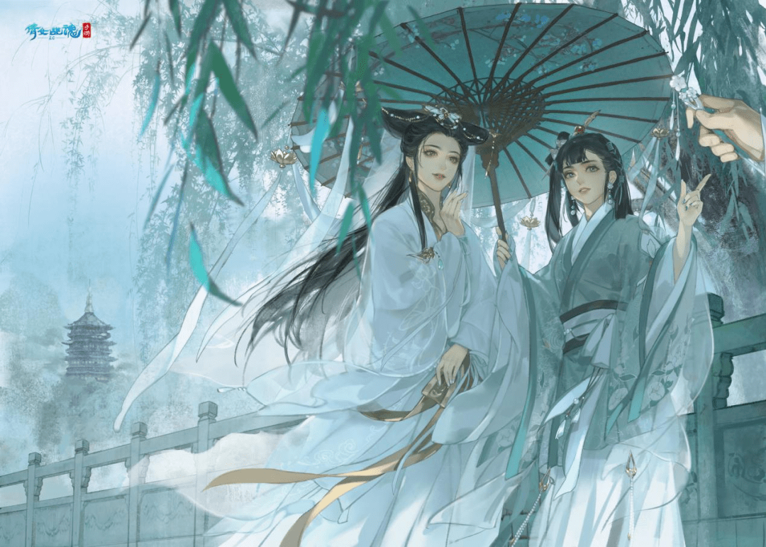 杭州城·烟雨朦胧除了新白的经典桥段,白娘子和小青的"姐妹款写真壁纸