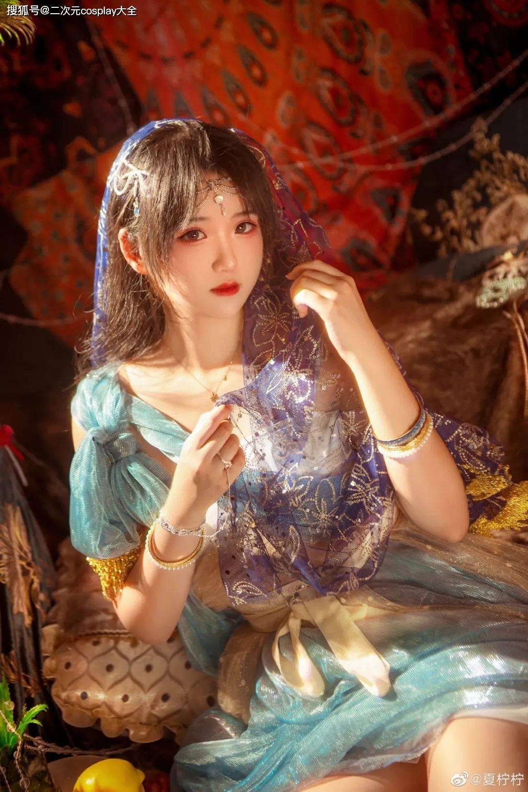 茉莉公主cos,雅致美丽充满异域风,太美啦!_柠柠_神灯_po