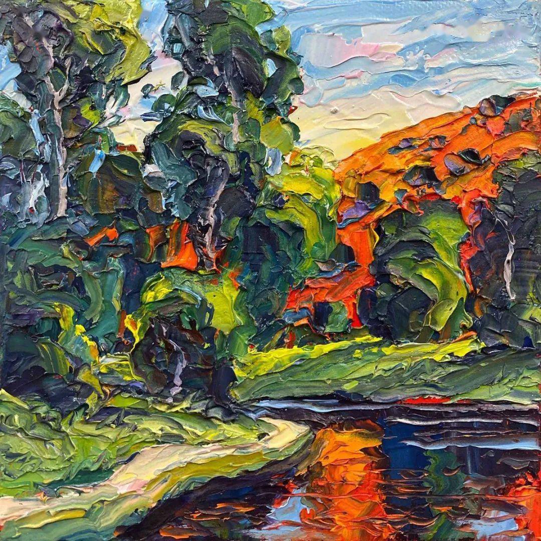 美国画家布拉德·提尔油画的厚涂画法的非凡魅力,太美了!