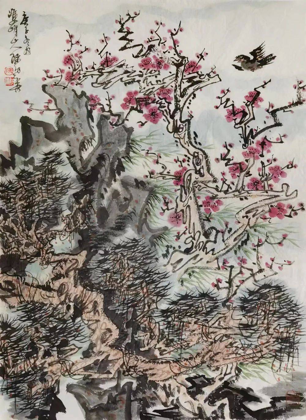 陈幼华画选_赏荷_绿地_霜花