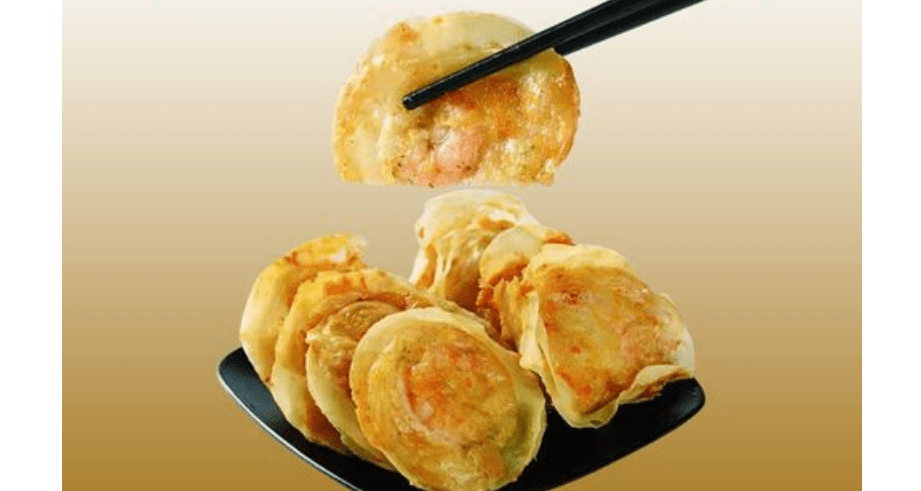 美味的"月亮虾饼" , "热锅烧油"把虾饼煎炸成2面金黄_虾肉_味道_功效