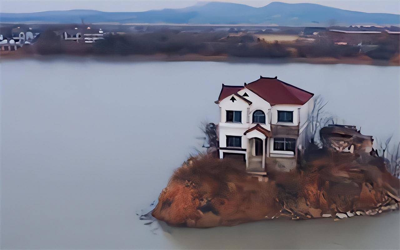 浙江安吉"孤岛别墅",坚守30年的钉子户,如今面临被淹没的风险_政府