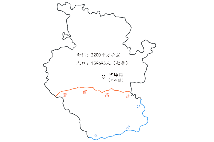 长江沿"县"29:华坪县_中心镇_石龙_金沙江