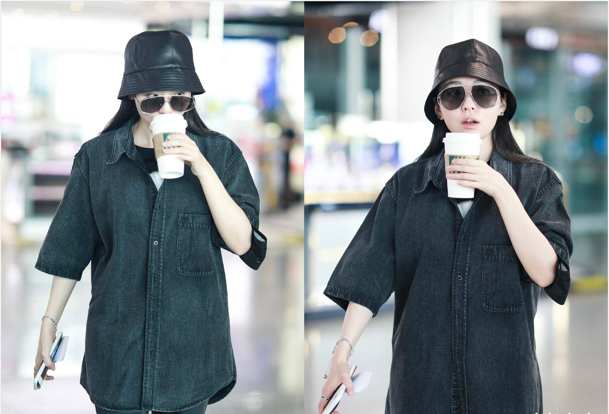 张靓颖太美了,穿牛仔衬衫配男友风运动裤,36岁双腿白皙娇美_造型_舞台