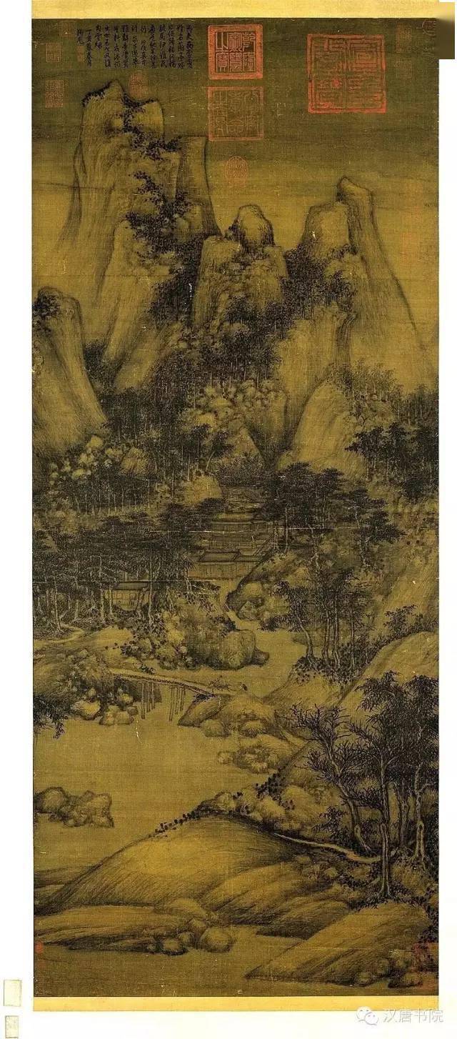 五代僧人【巨然】山水画全集_董源_问道_秋山