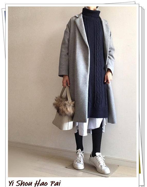 stan smith小白鞋的流行搭配,适合轻时尚女人的日系穿搭_造型_白色