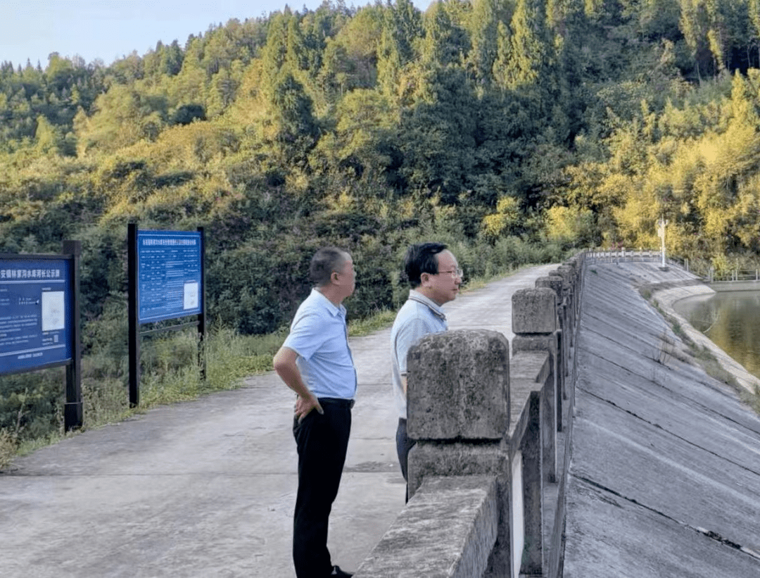 重庆高新区生态环境局局长陈小龙带队检查饮用水水源地杨家沟水库环境