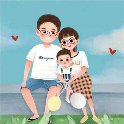 好看很暖心的亲子头像_幸福全家卡通亲子头像图片_头像_卡通_全家