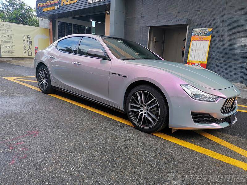 玛莎拉蒂吉博力车身改色lb钻石梦幻火山灰_搜狐汽车_搜狐网