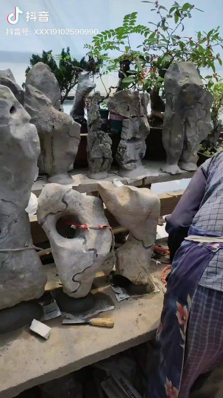 附石盆景开槽附石_盆景