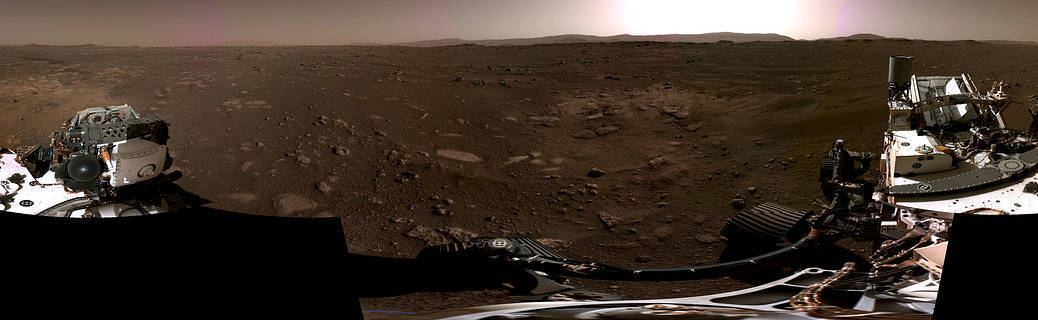 美国宇航局的火星恒心漫游者为着陆提供了前排座位，这是红色星球的第一次录音插图