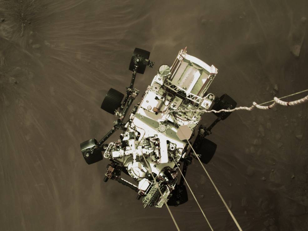 美国宇航局的毅力漫游者发送火星登陆的先睹为快插图