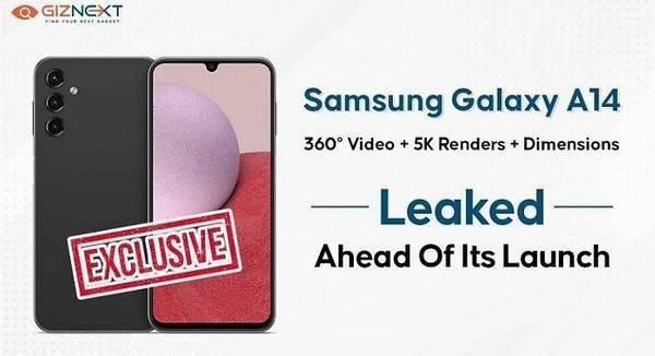 三星 Galaxy A14渲染图曝光：6.8英寸打孔+指纹解锁_https://www.jinrisc.com_站长资讯_第1张