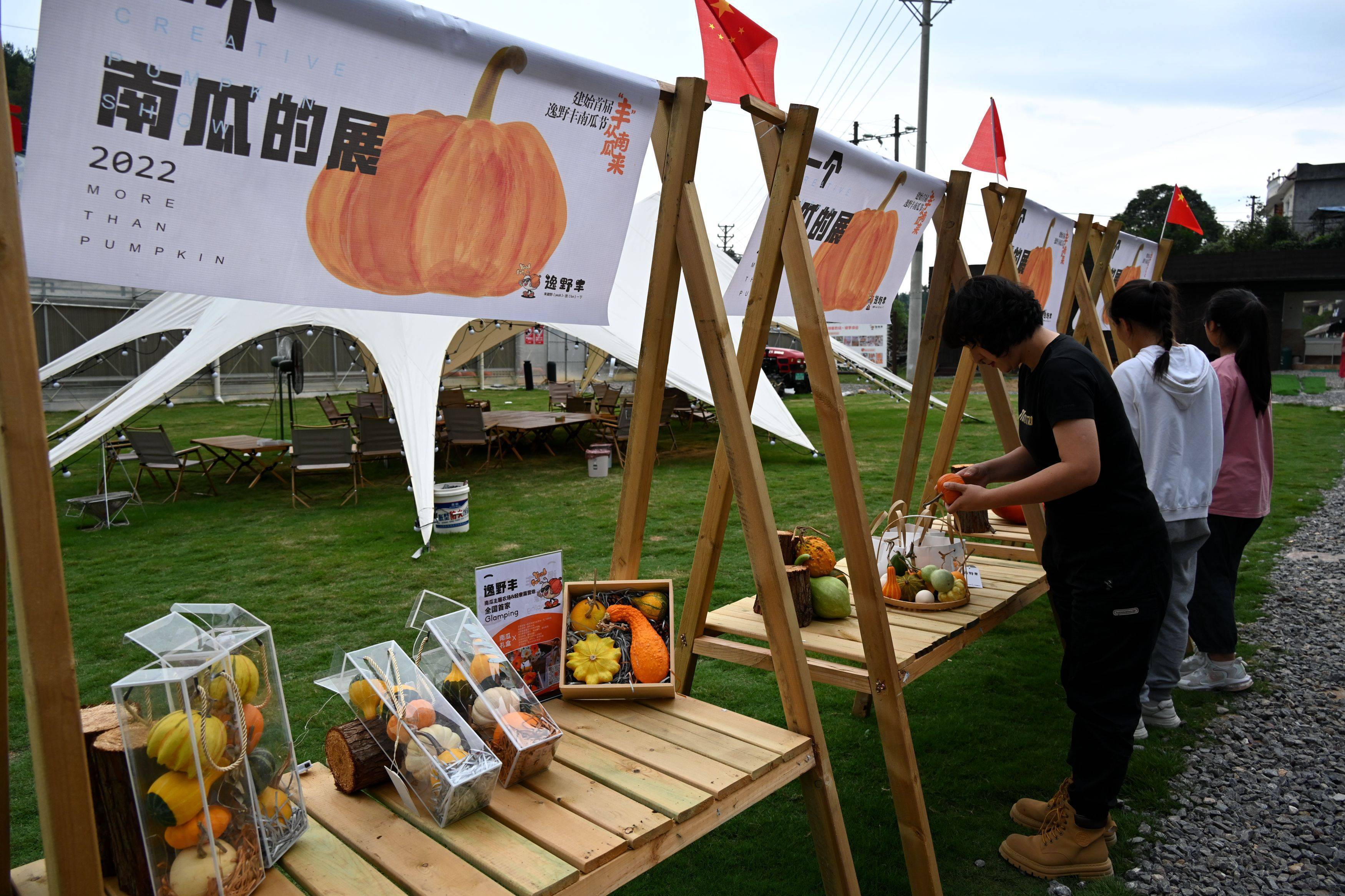 建始"南瓜创意农场"激活国庆长假乡村游_孩子_游客_知识