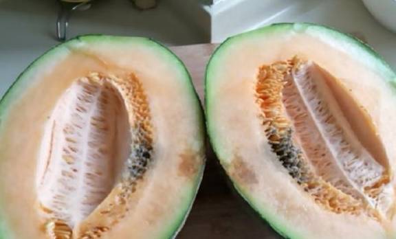 某公司员工晒出了夜宵领到的烂哈密瓜,网友:这个真不怪食堂_水果_零食