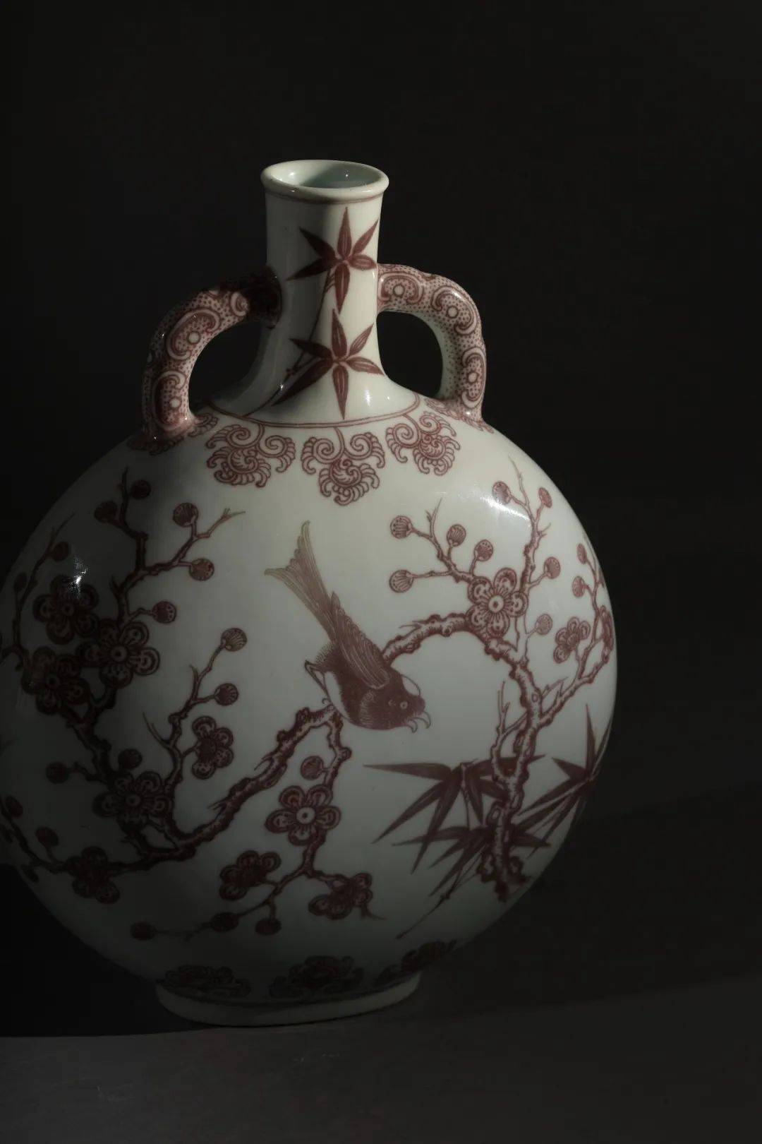 乾隆硝子 花鳥紋 小壺 清朝時代 中国古玩 養生箱有 為し