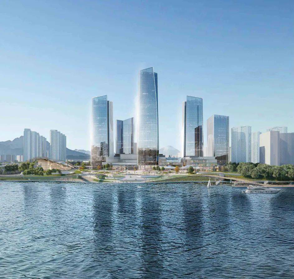 秦望"城市眼"a,b地块项目公示,拟建4幢超高层塔楼_服务_富阳_地标