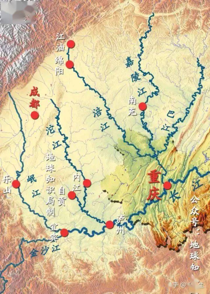 邛崃山脉地图图片