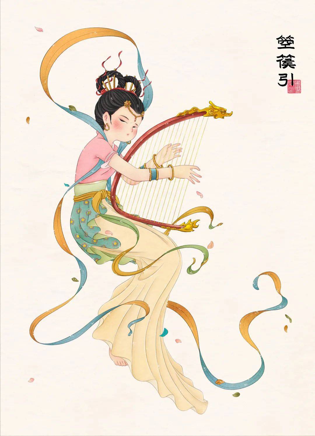 胖改唐代仕女—插画师焦响乐让"胖而美"占据你的心_飞天_人物_风格