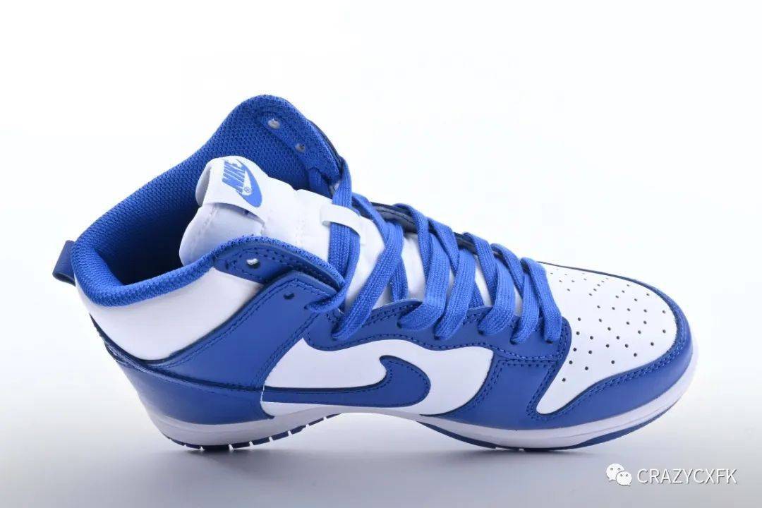 耐克nike dunk high game royal 肯塔基皇家蓝高帮运动鞋_蓝色_鞋带