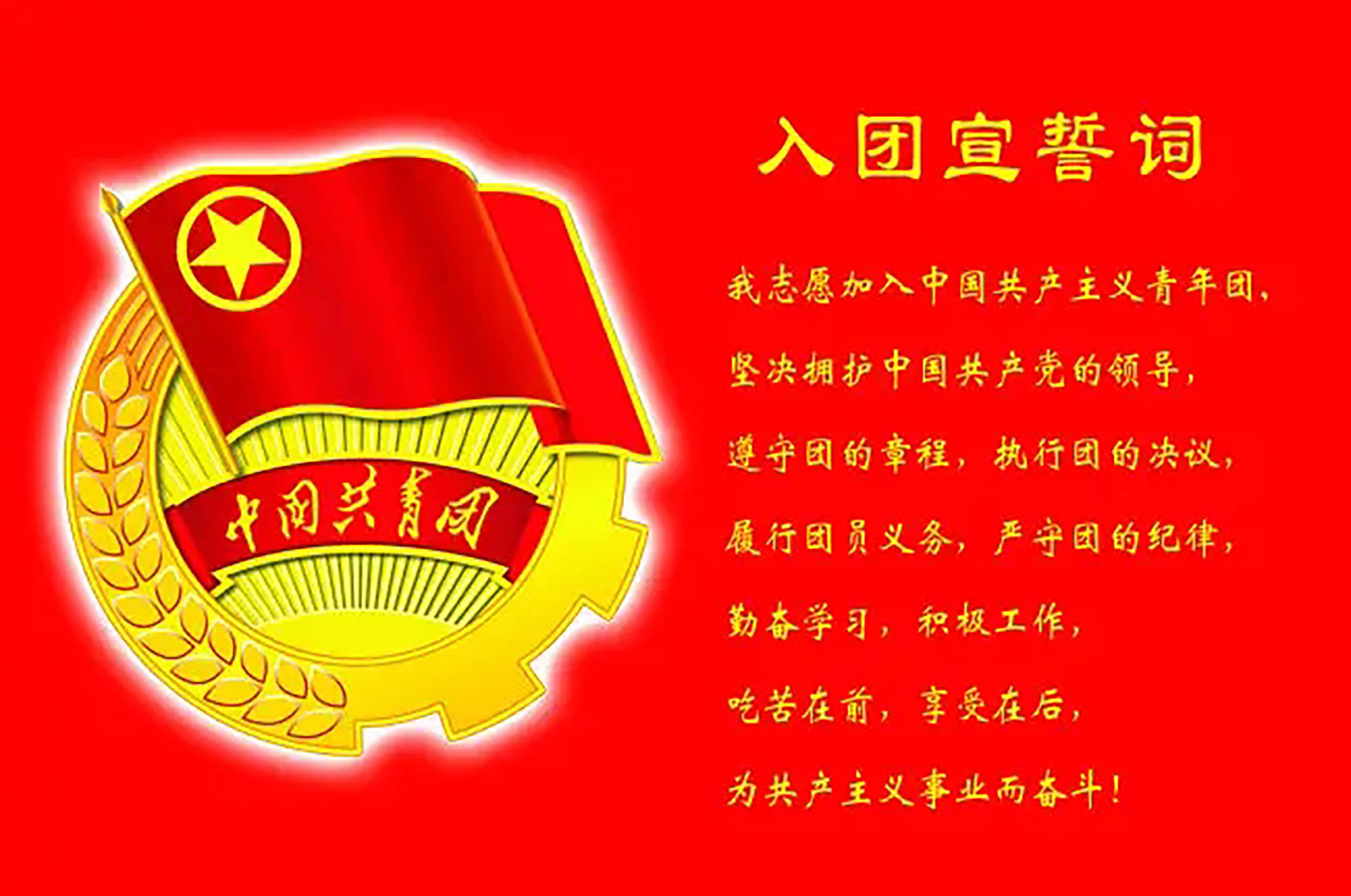 中国共青团入团誓词