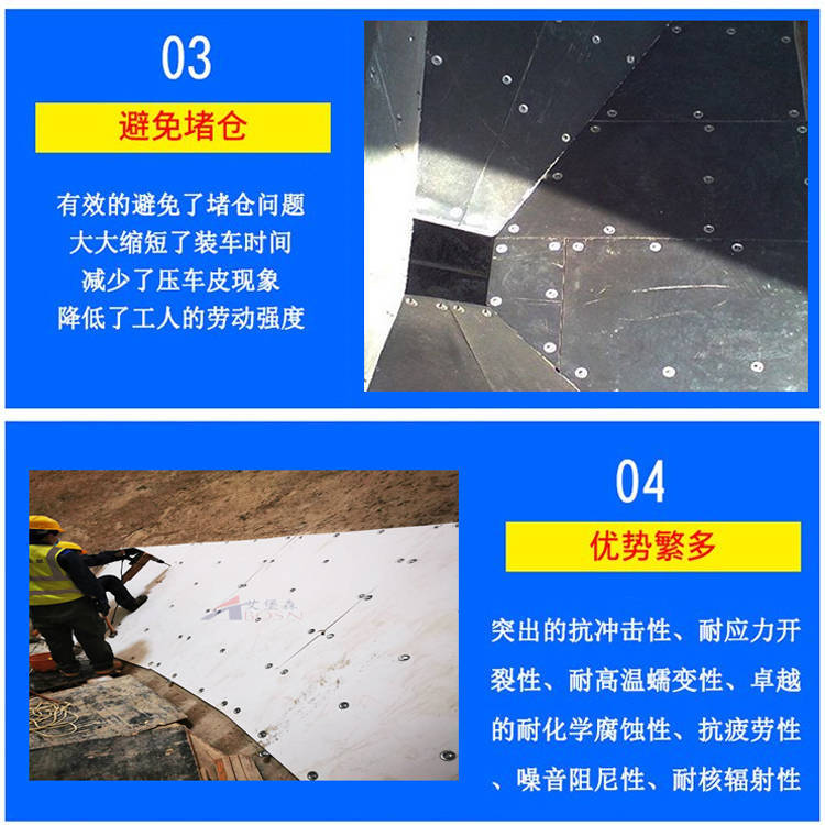 高分子聚乙烯煤仓衬板A超高分子聚乙烯衬板A聚乙烯衬板定制(图7)
