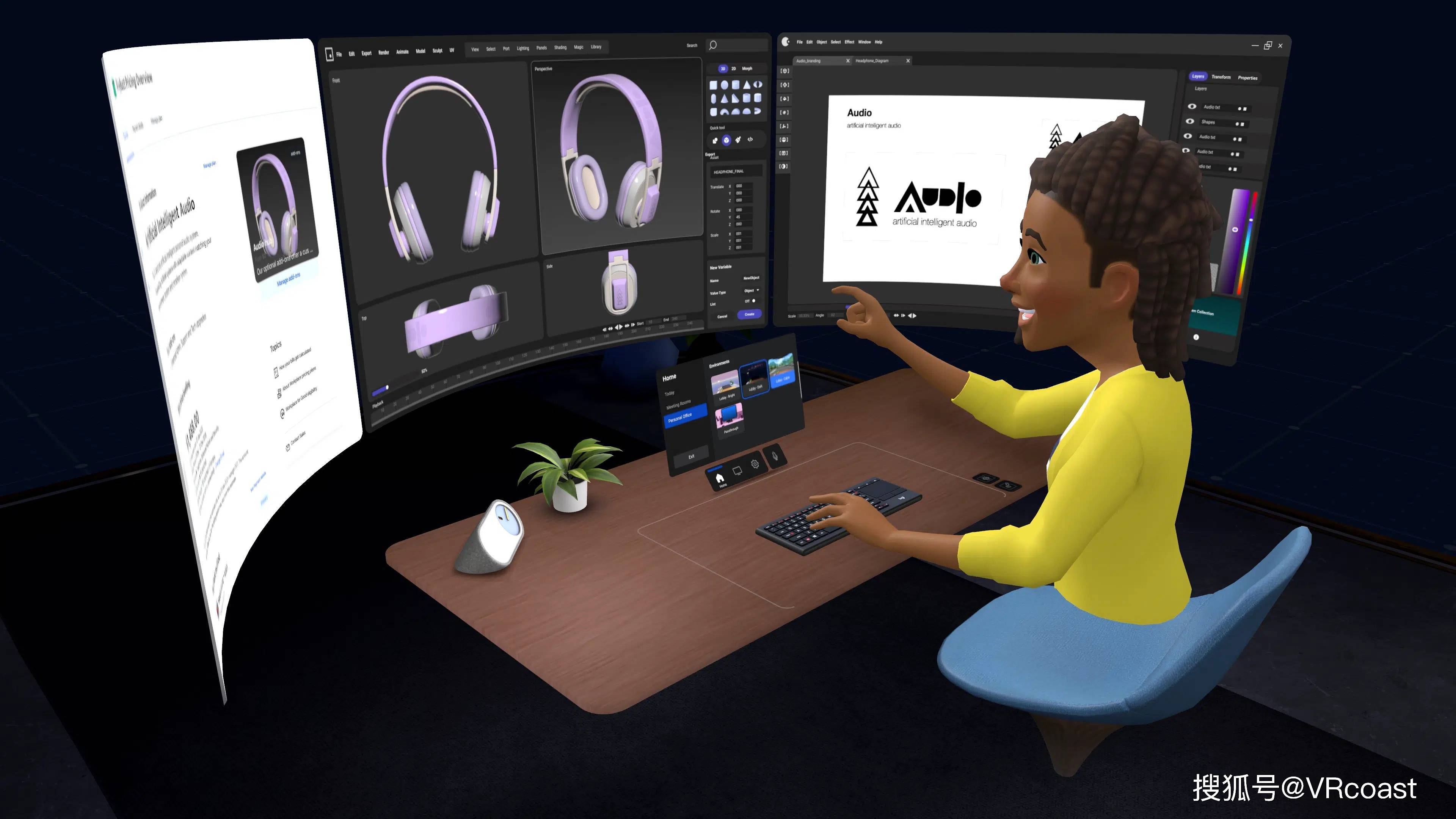 meta 的远程工作解决方案 horizon workrooms 有重大更新了,包括用于