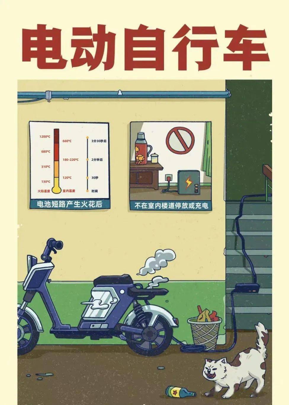 电动车消防安全这件事我们还得说……_自行车_充电_线路