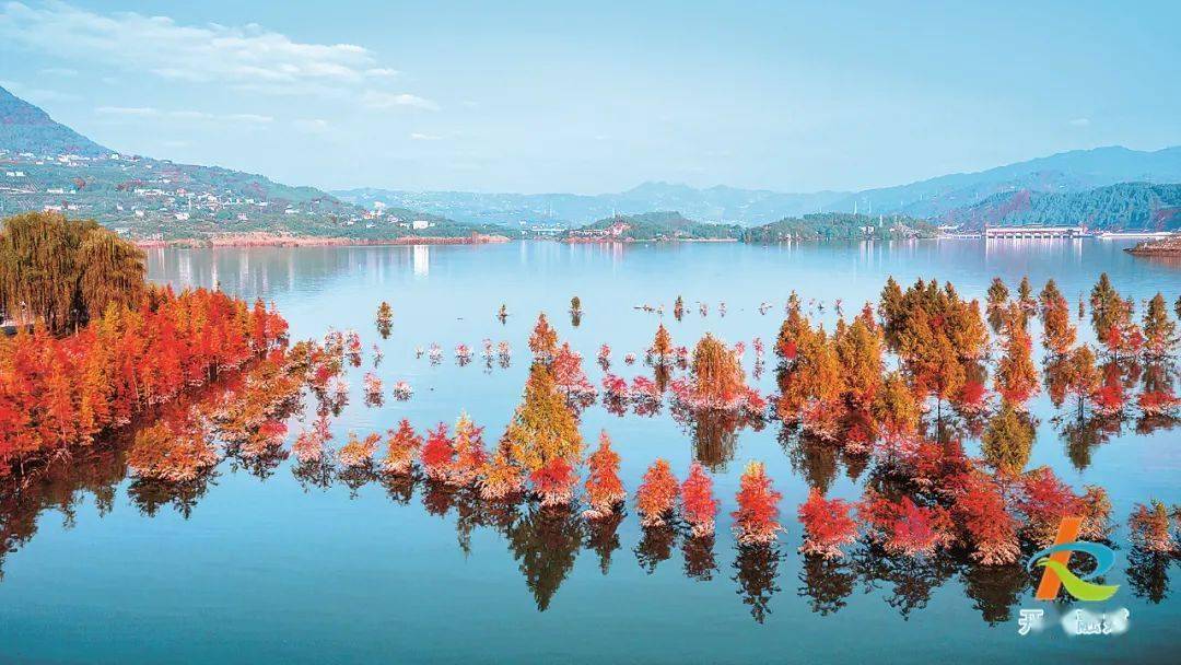 秋天的汉丰湖图片