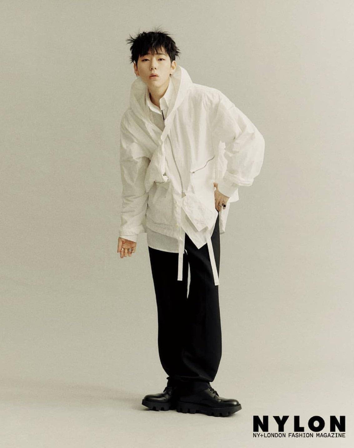 zico 禹智皓时尚大片,奶气打扮,狼性眼神,好喜欢这样的大男孩_造型