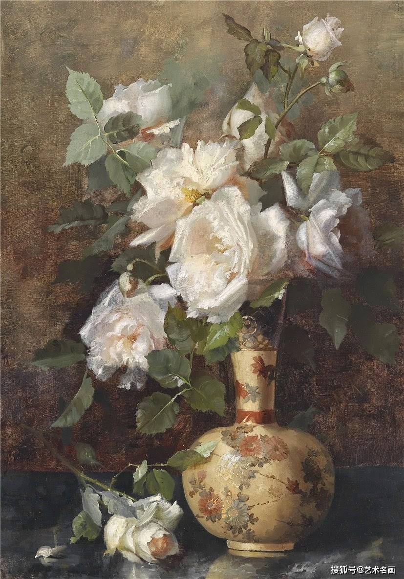 欧洲古典玫瑰花静物油画,美|艺术名画_存在物_海德格尔_本质