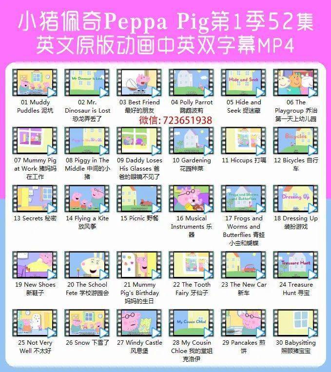 小猪佩奇52集中文图片