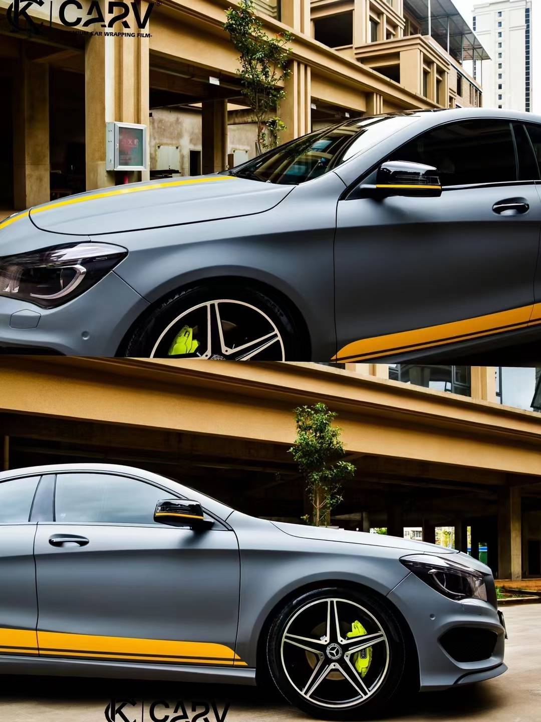 奔驰cla200卡孚carv改色膜消光纳多灰,越看越耐看_搜狐汽车_搜狐网