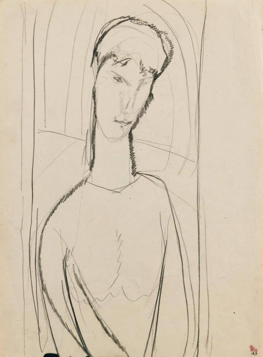 油画大师——莫迪利阿尼的素描_意大利_amedeo_美术