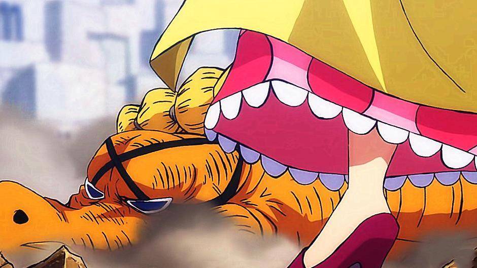 海贼王945:三灾奎因惨遭大妈吊打,路飞绝境中流樱瞬间炸裂_四皇_怪物