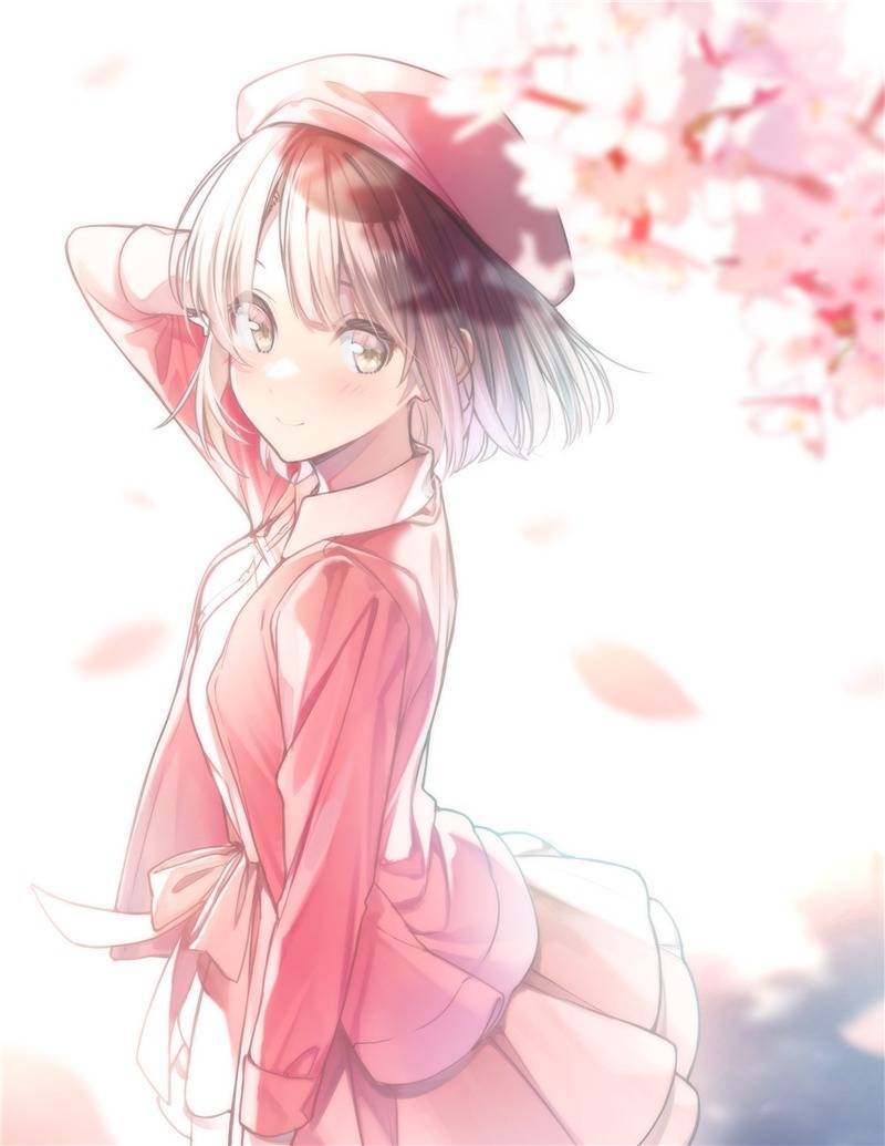 p站美图欣赏 贝雷帽特辑二次元女生头像