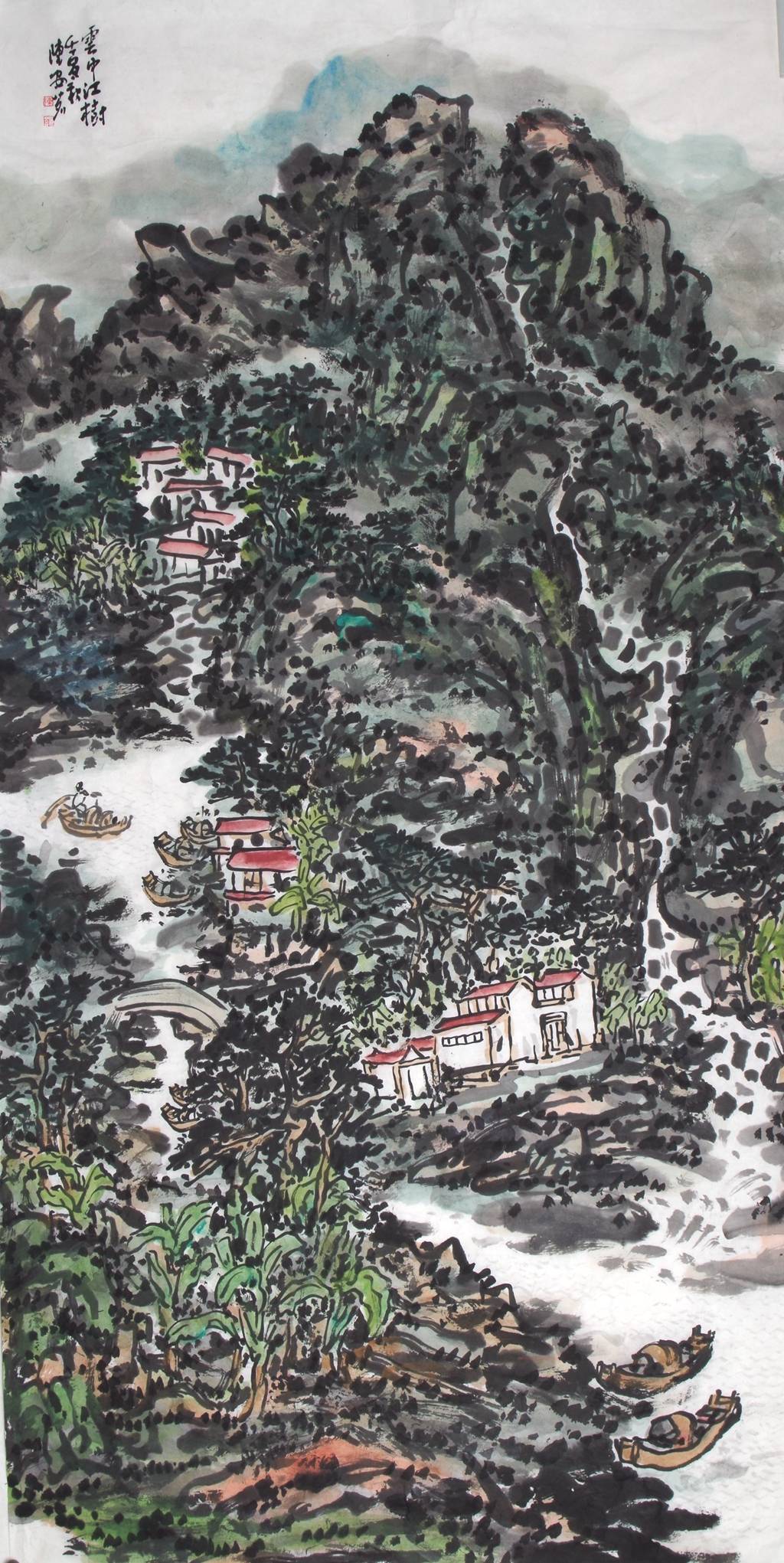 【每周画题】陈安茗山川画(035) 雨窗短文