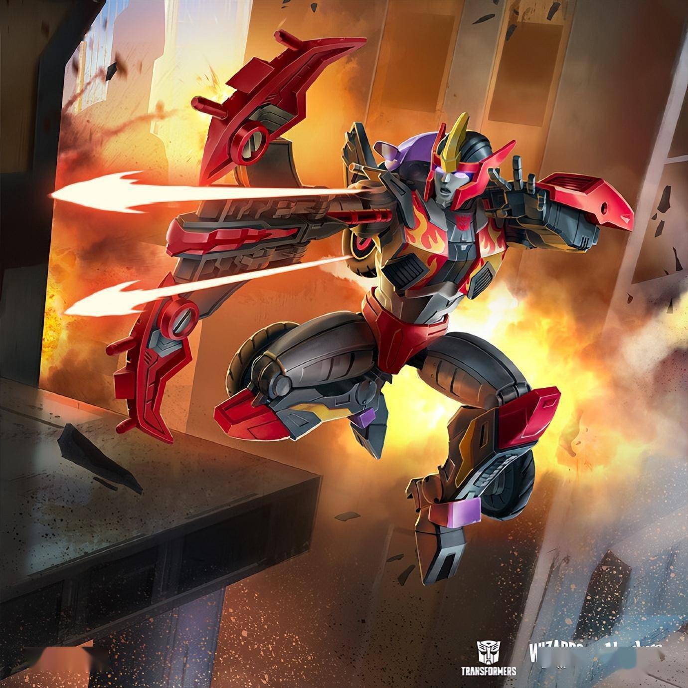 变形金刚破碎镜像收藏战火红,金飞虫,切片,红蜘蛛人物插画_角色_造型