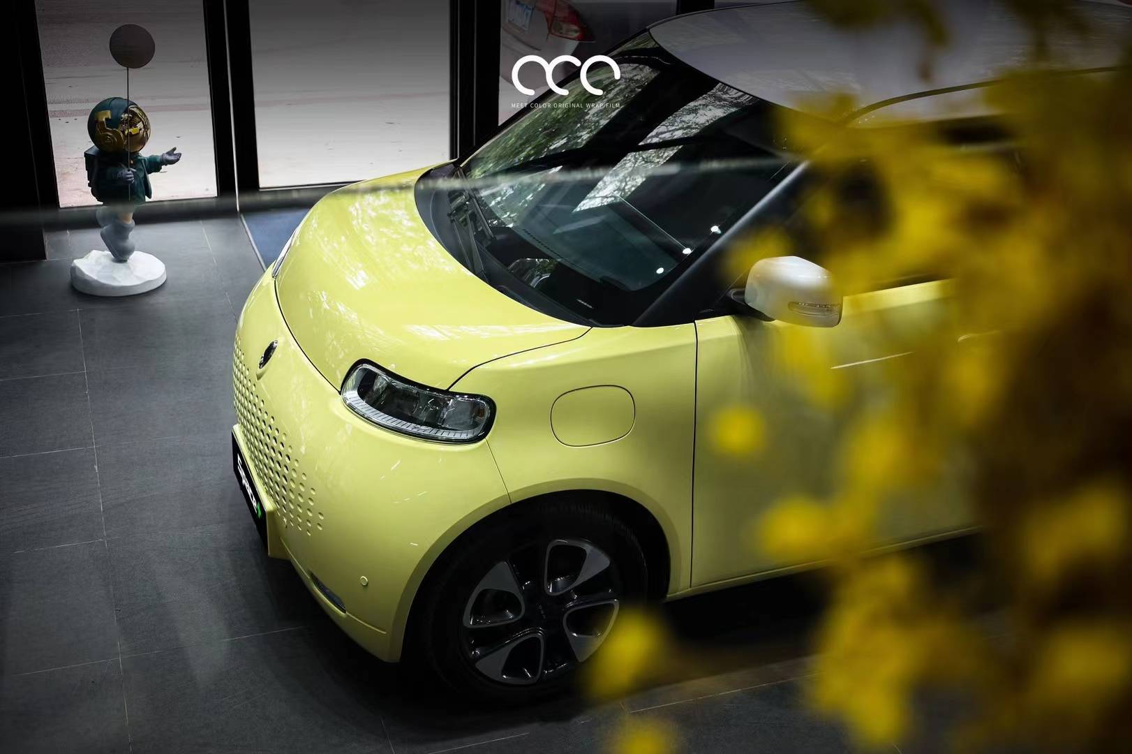 欧拉白猫漫彩改色膜pet梵谷黄,灵感来源于《向日葵》_全国