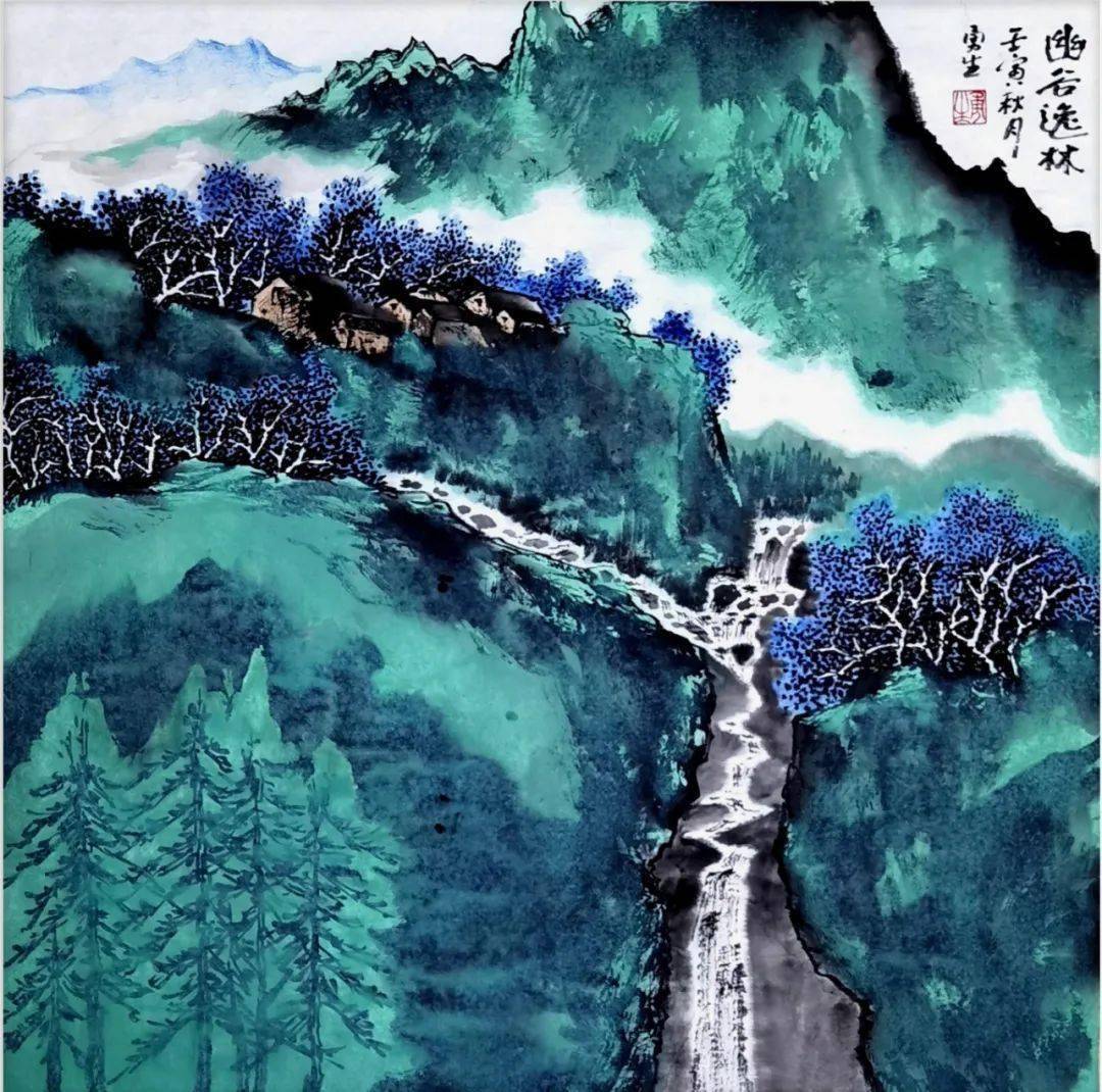 精研绎思挥彩笔——蒋勇生山水画作品