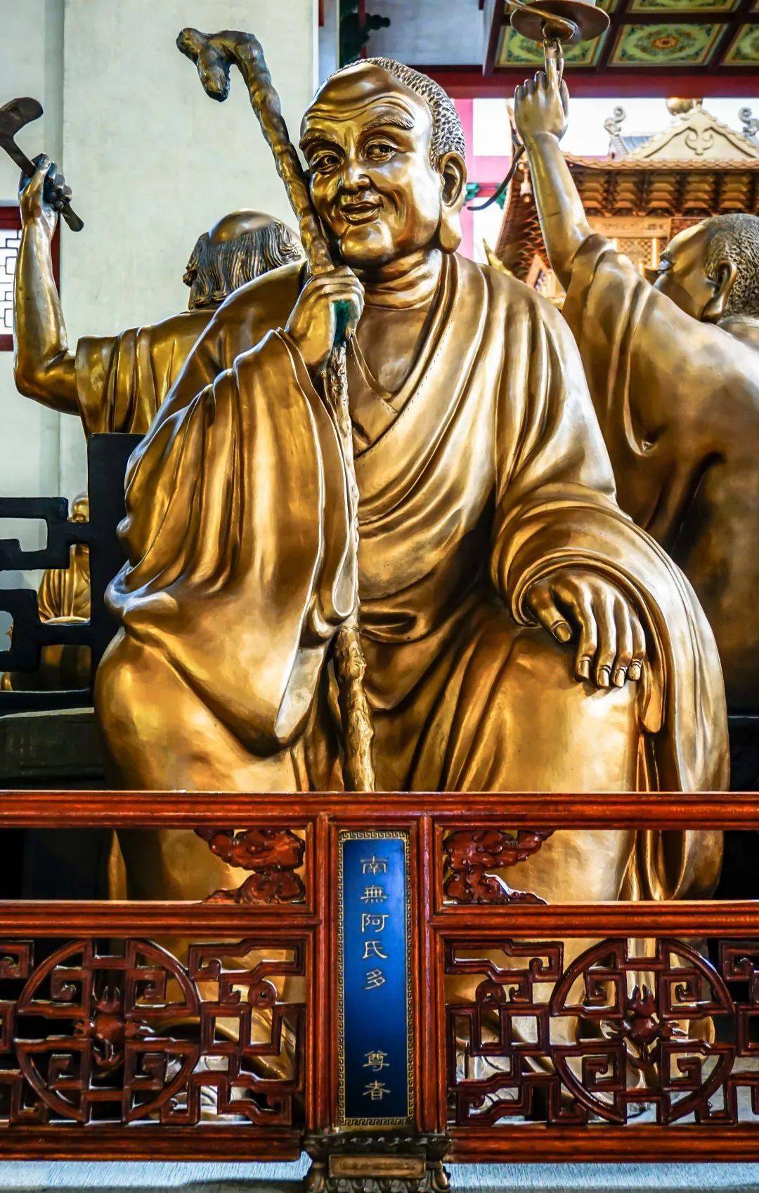 灵隐寺五百罗汉堂——阿氏多尊者(339)_汉中_小人_碑刻